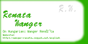 renata wanger business card